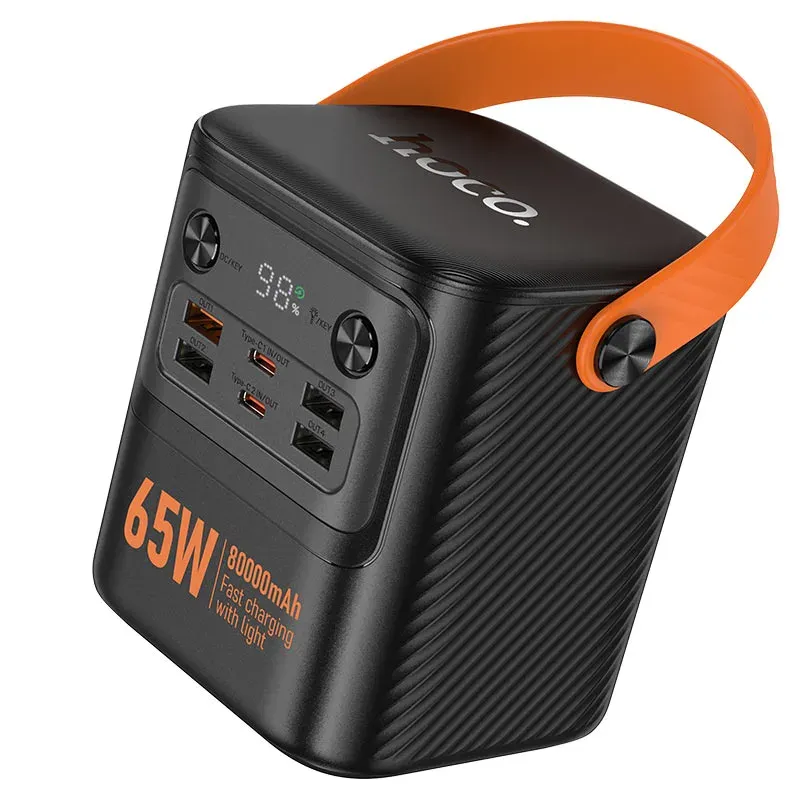 imgi_8_hoco-j152-pro-tough-pd65w-power-bank-80000mah Hoco J152 Pro 80000mAh Power Bank, 65W PD Fast Charging, LED Lamp - view 2