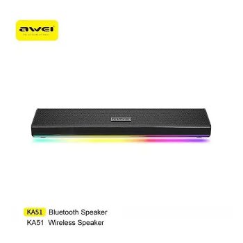 AWEI KA51 12W TWS Surround Stereo Bluetooth Speaker with RGB Lights & 1800mAh Battery