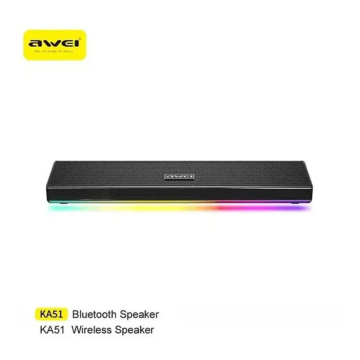1789292589-6e7bd4d2 AWEI KA51 12W TWS Surround Stereo Bluetooth Speaker with RGB Lights & 1800mAh Battery