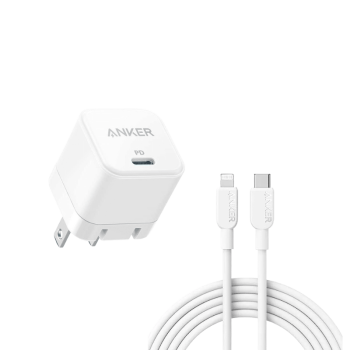 Anker PowerPort 20W USB-C Adapter with USB-C to Lightning Cable