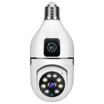 Dual Lens V380 Pro PTZ Bulb IP Night Vision Camera