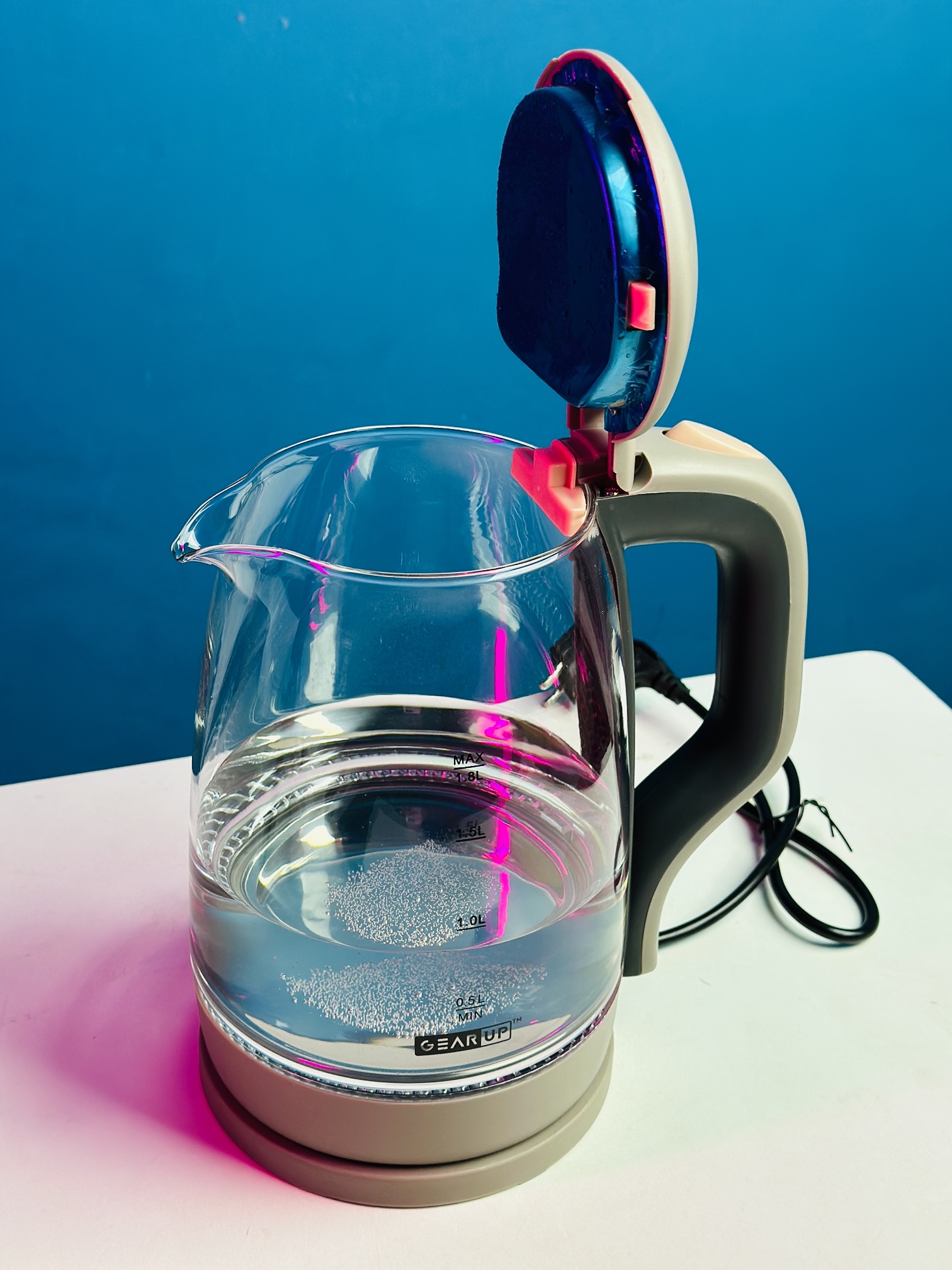 product_1769690107_697b53fb28cdc (1) GearUP GK15 Electric Glass Kettle 1.8L (1500W) - view 2