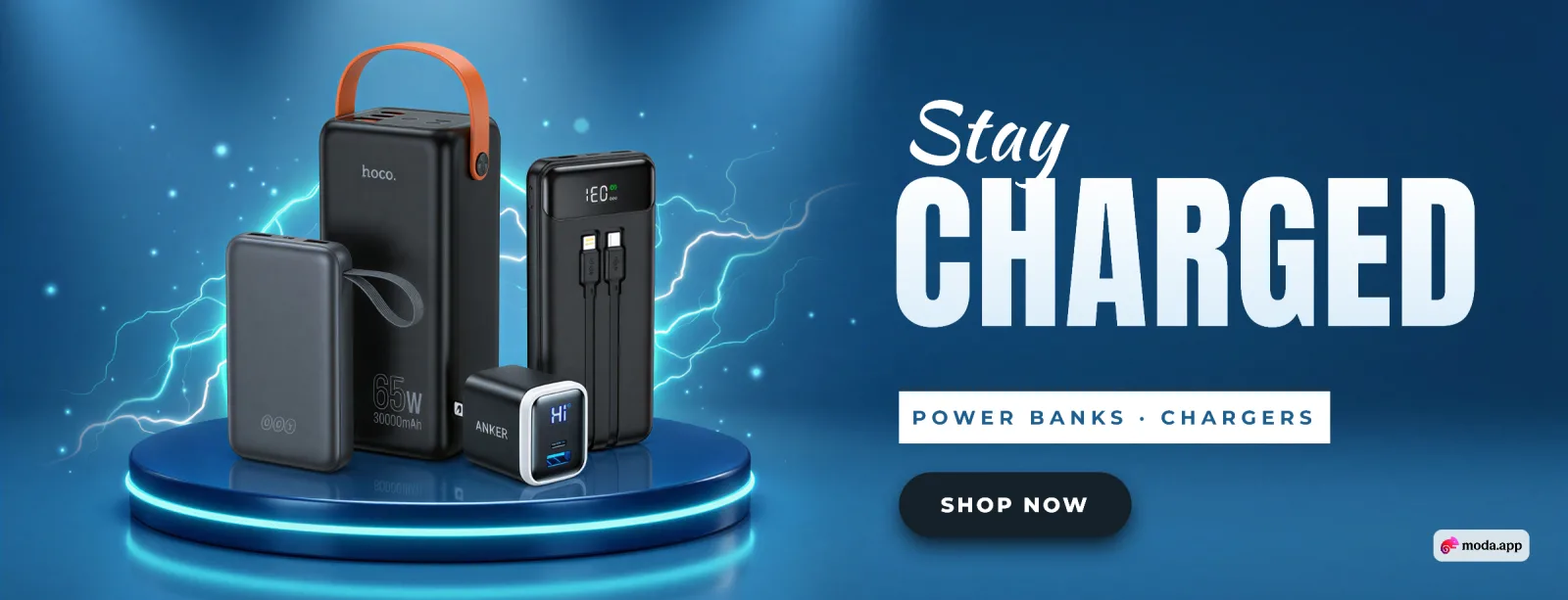 Power banks and charging accessories at Sholpo BD