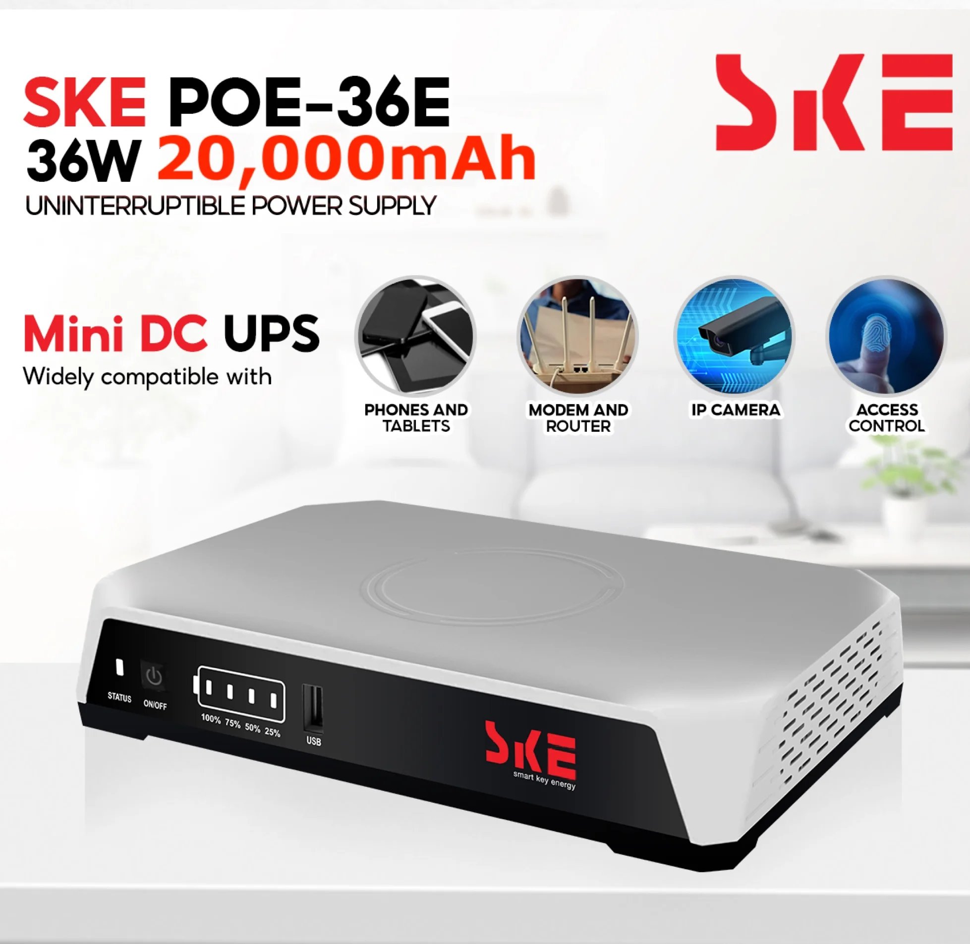 wp-455340-1ae62b64af SKE POE-36E-LFP 20,000mAh Mini DC UPS - 36W High Power Backup with LiFePO4 Battery (5V9V12V 3A)SKE POE-36E-LFP 20,000...